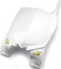 Cycra Stadium Yamaha Front Number Plate-YZ 125/250-15-21-White - Motocross Dirt