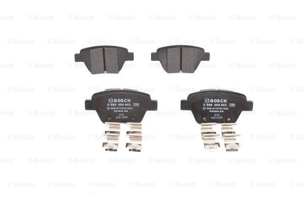 Bosch 0 986 494 643 Bremsbelagsatz, Scheibenbremse Hinterachse FÜR Audi Seat SKO-image