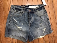 New Treasure Bond Cut Off Distressed Blue Denim Shorts sz 27 Button Fly T15-5