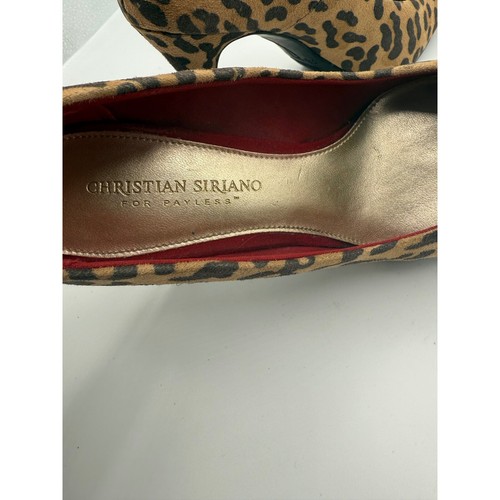 Christian Siriano Leopard Print Pumps Stiletto Heels Classic 7.5 - Picture 5 of 5