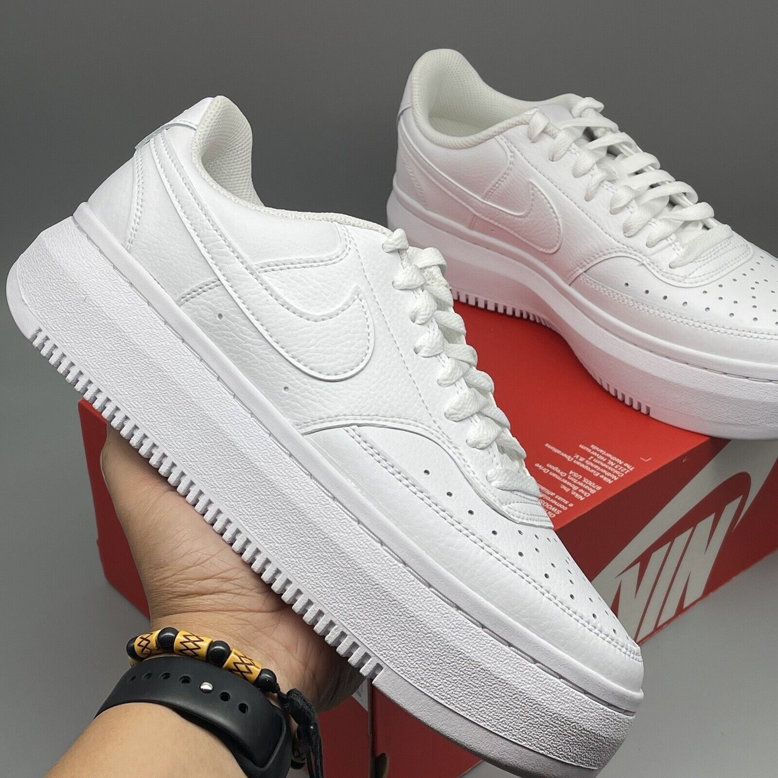 Women’s Nike Court Vision Alta Triple White Size 11.5 Women (10 Men) DM0113  100