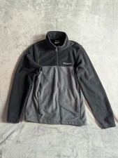 Columbia Fleece Track Jacket Full Zip, Gray Men's Size S.