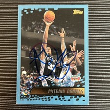 ANTONIO DANIELS SAN ANTONIO SPURS Signed Autographed 2001 TOPPS BASKETBALL CARD