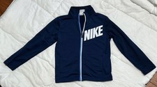 Nike Boys Navy Blue Solid Zip Jacket Size 7