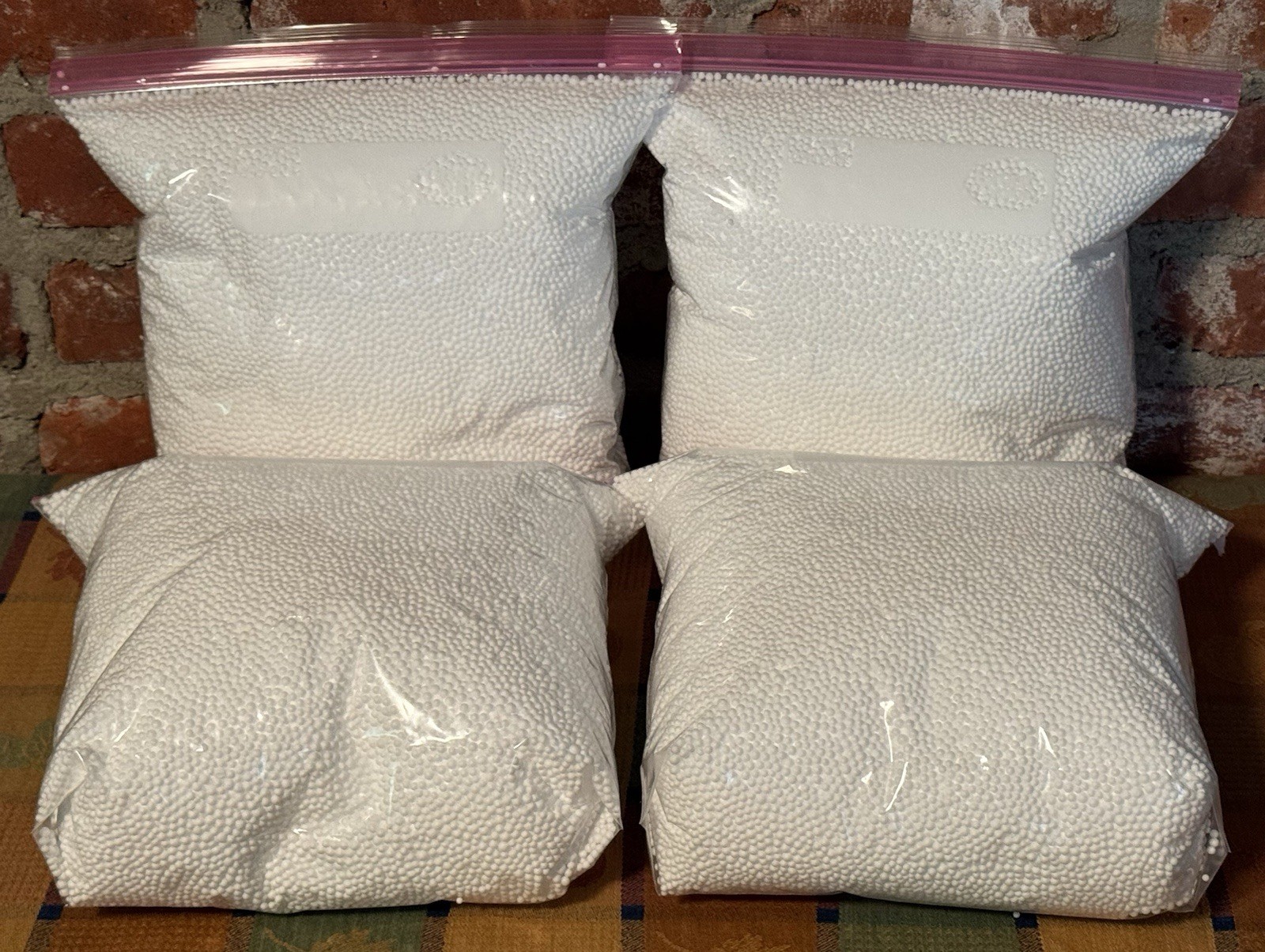 MILK BOTTLE FILLER 4 GALLON POLYSTYRENE SQUISHY FOAM BEAD FILL MADE IN USA