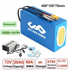 Ebike Battery Pack 72V 40AH 60V 24AH 52V 48V 36V for Electric Bicycle Escooter