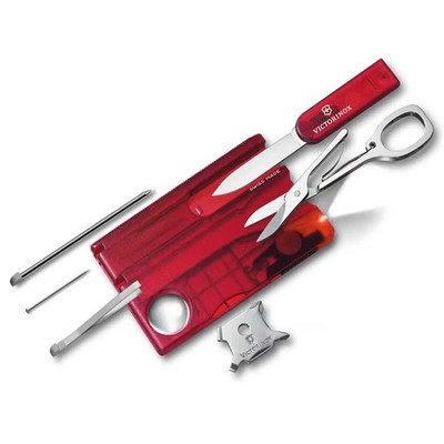 Victorinox SwissCard Lite Rot   Ultraflaches 13-in-1 Multitool mit LED 0.7300.T