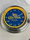 Vintage 2006 Corona Extra Neon Wall Clock Bar Beer Man Cave Lighted Sign