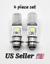 🌟Pair of SUPER Hi/Low LED Bulbs for Kawasaki Prairie 400 2x4 1997–2002 ⬆️Visibi