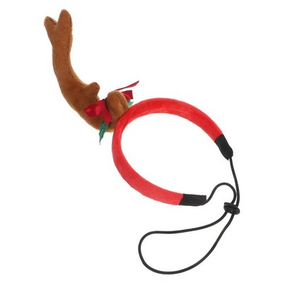 Dog Cat Reindeer Antlers Headband Adjustable Elk Headwear Holiday Pet Accessory