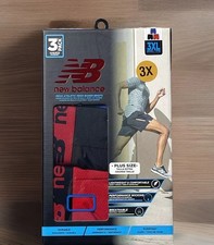 New Balance Boxer Briefs Size 3XL 48-50 Mens Red Black Athletic Mesh 3 Pack