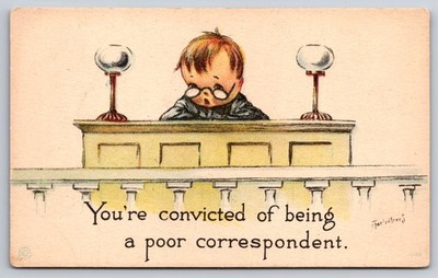 Vtg Postcard Twelvetrees Humorous Poor Fellow Antique Novelty USA Unposted