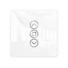 Tuya Curtain 2.5D RF433 Glass for Roller Blinds Shutters APP White U5S2
