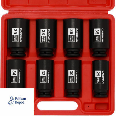 CASOMAN 1 2-Zoll Impact Socket Set 8 Stück 29-39 mm