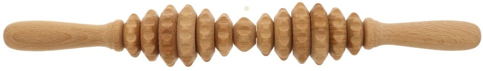 Massageroller Langform Massagestab Massage Stange L 40 x D 5 cm aus Buchenholz