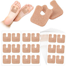 60 Pcs U Shaped Felt Callus Pads Metatarsal Pads Forefoot Foot Pads Pain Relief