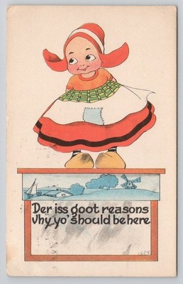 There Are Good Reasons you Should Be Here Dutch Kids Postcard