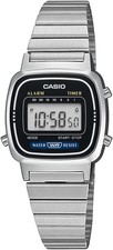 CASIO Lady's LA670WA-1 Silver x Black