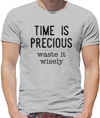Time Is Precious, Waste It Wwise - Herren T-Shirt - Lustiger Spruch Geschenk Faul