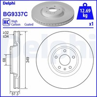 Bremsscheibe Delphi BG9337C Vorne, BelüFtet, Hochkarbonisiert, 1 StüCk