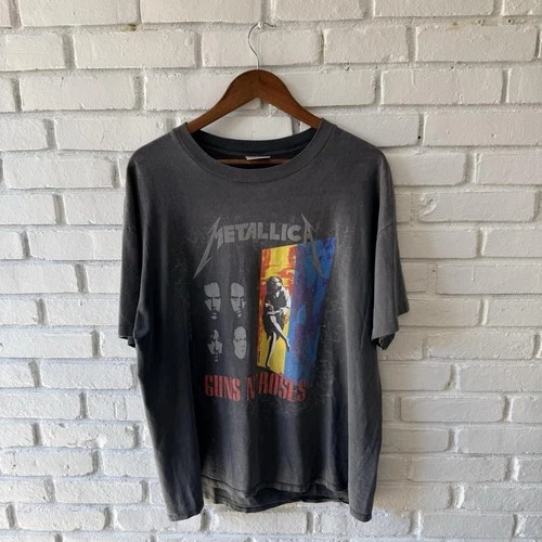 Metallica Guns N Roses Tour T Shirt Brockum USA 1990s vintage concert t-shirt, vintage, size XL, single stitch, B+ condition
