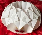 LARS SCHOILER DANISH BUTTERFLY LAMP SHADE PLASTIC WHITE HOYERUP DESIGN 1960's
