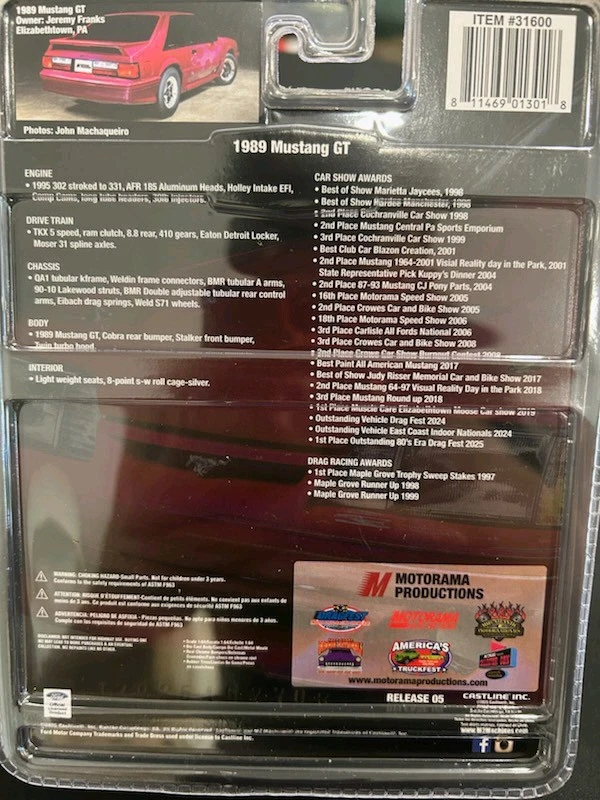 M2 Machines Game On Show Exclusive Ford Mustang Foxbody - Image 4 of 4