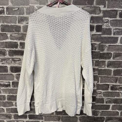 Rag & Bone Kyra V-Neck Long Sleeve Knit Sweater white SIZE MEDIUM M - Foto 9 di 9