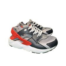 Nike Huarache Run Dark Smoke Grey Red 704949-041 Kids Size 12C Preschool PS