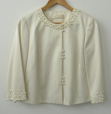 Stunning Ronit Zilkha Designer Ivory Silk Jacket - Size 12 - Thames Hospice