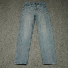 American Eagle Jeans Women's Light Wash Mom Straight Stretch Size 00 Short