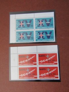 1964 MINT BLOCK OF 4 NATO STAMPS FROM TURKEY