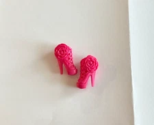 Barbie Fashionista Doll Pink Rose Flower Strappy High Heel Shoe Replacement