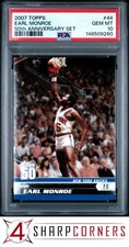 2007 TOPPS 50th ANNIVERSARY SET #44 EARL MONROE HOF POP 2 PSA 10
