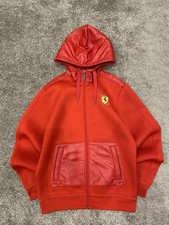 Vintage 90s Ferrari Scuderia Zip Hoodie Glossy Nylon Panels Puma