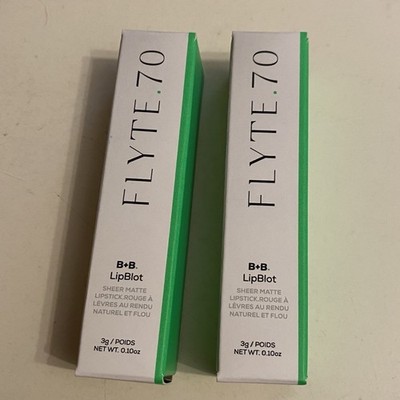 Lot Of 2 Flyte.70 Lipstick B+B.LipBlot Sheer Matte Red Skies Retro Red MSRP $68