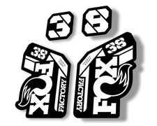 Fox 38 2021 Factory Forks Suspension Decals Sticker Set Adhesive White Fox 38 2021 Factory Forks Suspension Decals Sticker Set Adhesive White