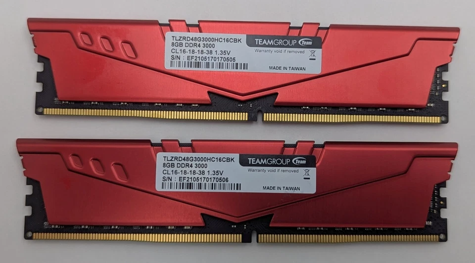 TeamGroup T-Force Vulcan Z 16GB Kit (2x8GB) RAM DDR4 3000MHz TLZRD48G3000HC16CBK - Image 4 of 4