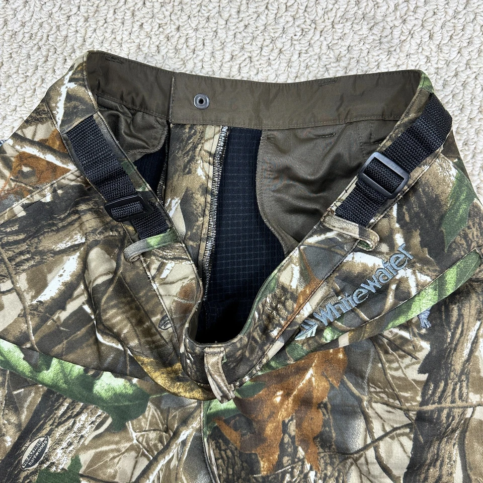 Pantalones de exterior Whitewater para hombre M Realtree camuflados rejilla forrados de vellón caza al aire libre Foto 4 de 4