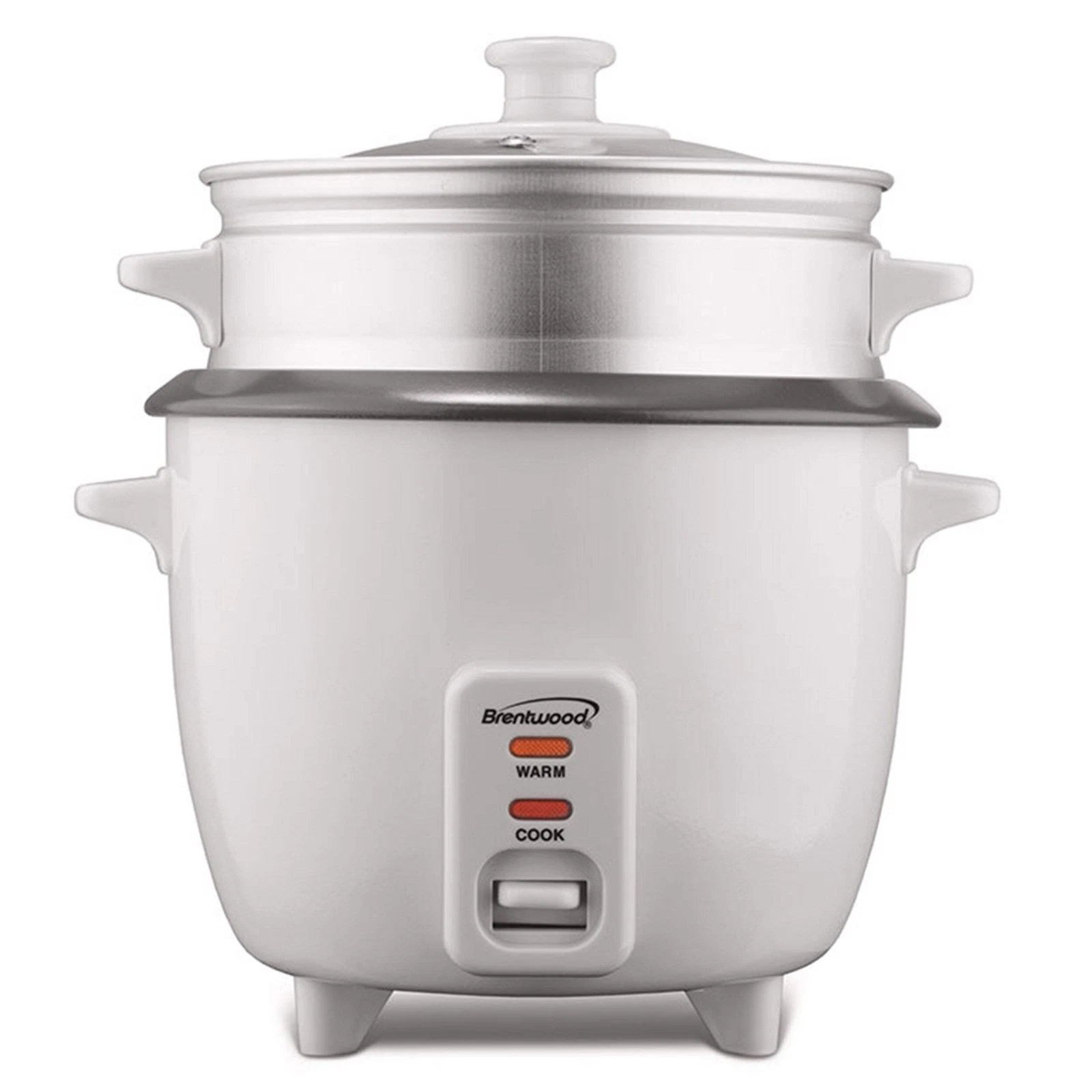 Brentwood 15 Cup Rice Cooker / Non-Stick w Steamer in White