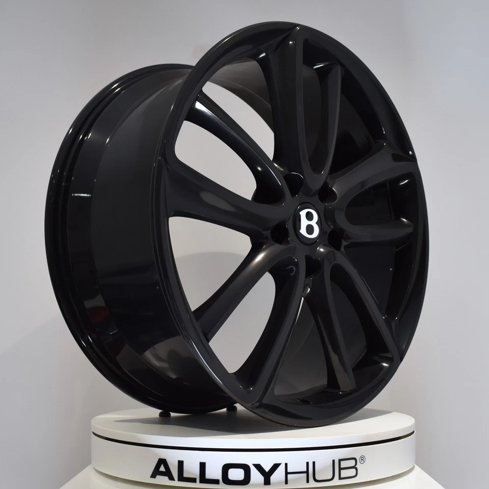 ORIGINAL BENTLEY CONTINENTAL GTC 5 U SPEICHE 22 ZOLL SCHWARZ ALUFELGE HINTEN X1 - Bild 2 von 3