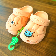 Crocs Classic Clog Shoes Pink Slip-On Straps US Toddler C6 New