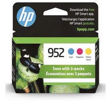 HP 952 Tri-Color Cyan, Magenta,  Yellow Ink Cartridges Exp 8/2026 
