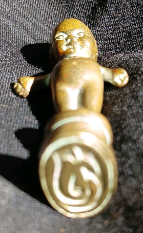 Antiguo sello de cera con letras de bronce de 1800 Foto 2 de 4