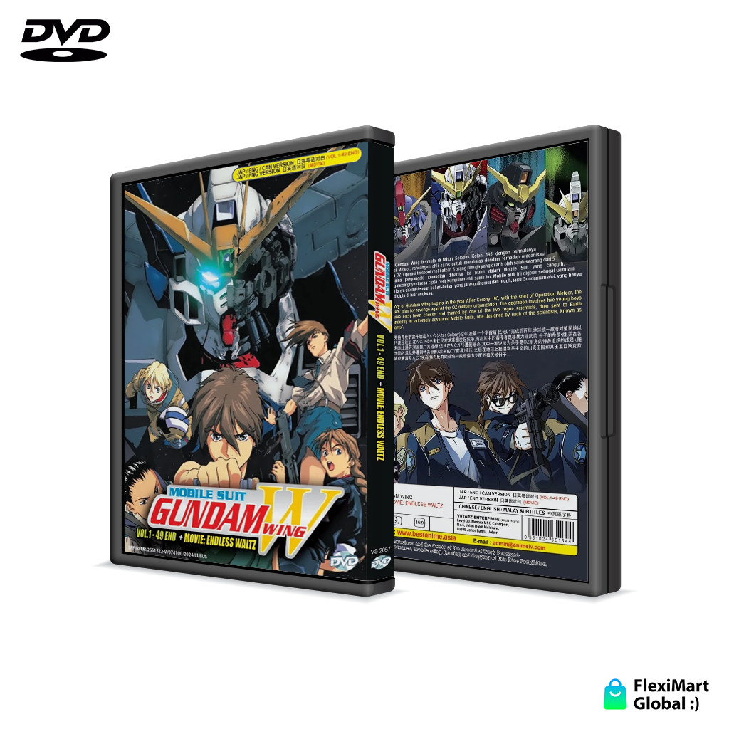 Anime DVD Mobile Suit Gundam W Wing (1-49) + Movie: Endless Waltz