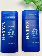 NEW 2 Sticks Harry  s CLEAR GEL Mens Deodorant Scent STONE 2.5oz Antiperspirant