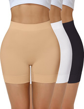 3 Pack Slip Shorts for under Dresses Women anti Chafing Shorts Boyshorts  Seaml