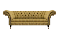 Chesterfield Gelbe Sitzcouch Wohnzimmer Dreisitzer LuxuriöSe Edle MöBel