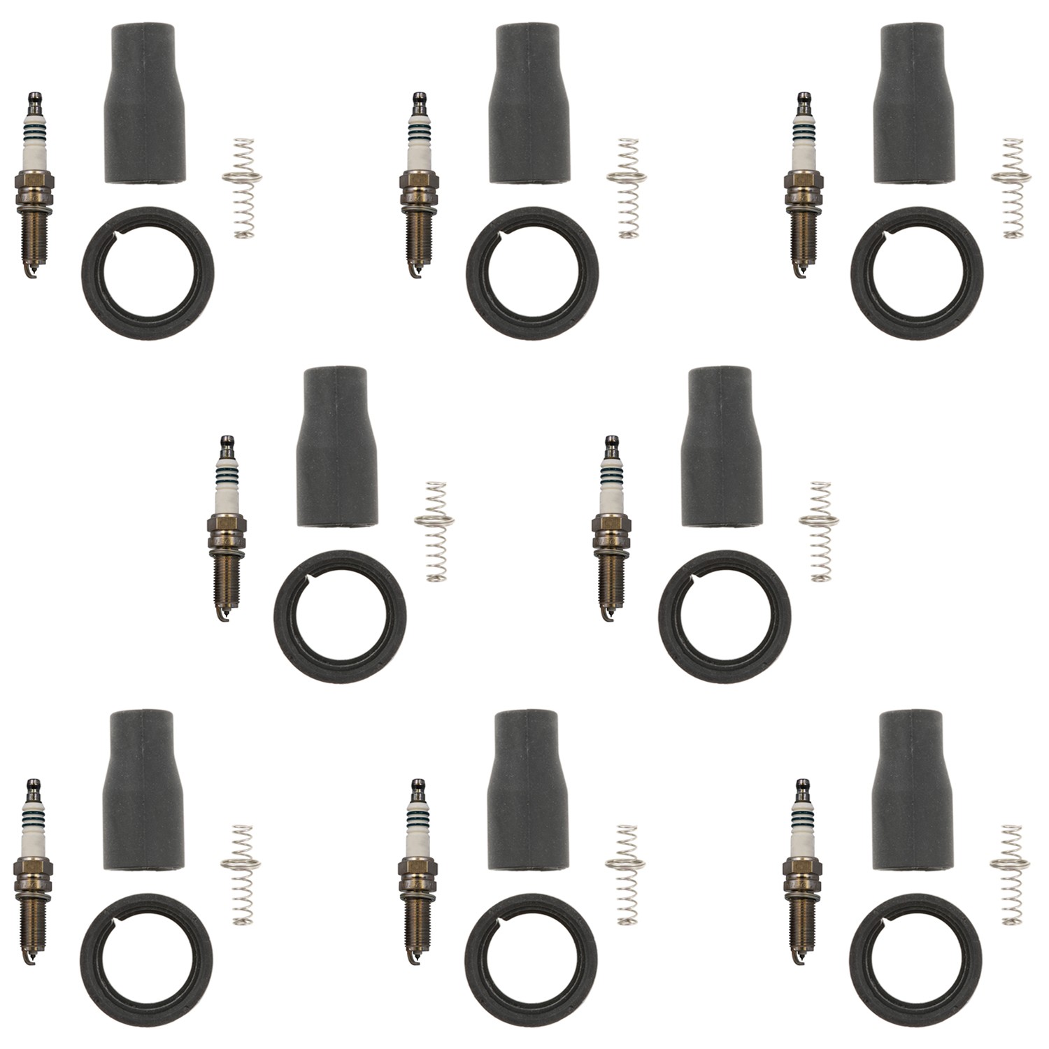 Denso 8 Iridium Spark Plugs  NGK 8 Coil Boots Kit for Equus K900 V8