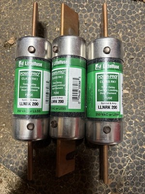 Littlefuse LLNRK 200 Amp 250V Class RK1 -LOT3